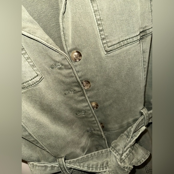 PAIGE MAYSLIE Romper - Vintage Ivy Green Size 4 - Picture 6 of 9